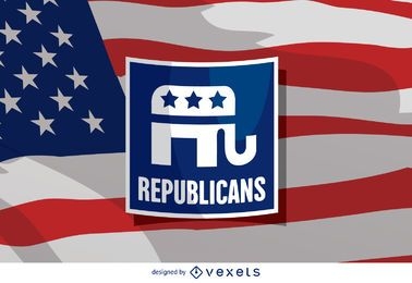 US Republican elephant badge