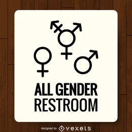 LGBT genders bathroom label LGBT genders bathroom label