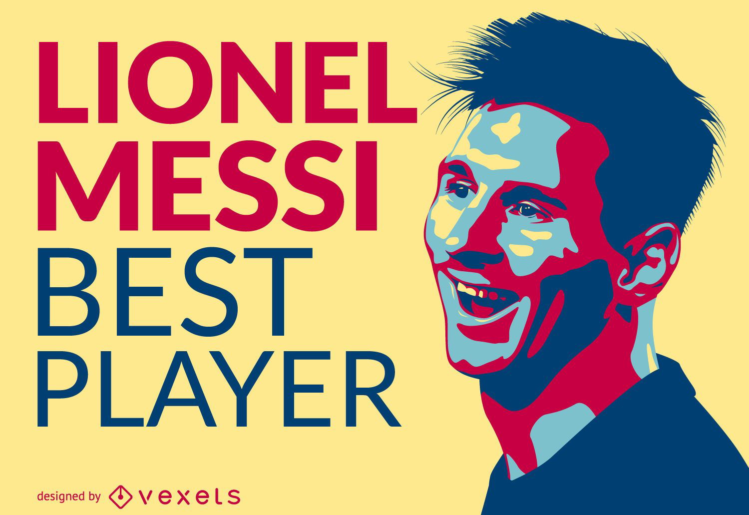 Ilustração do melhor jogador de Lionel Messi