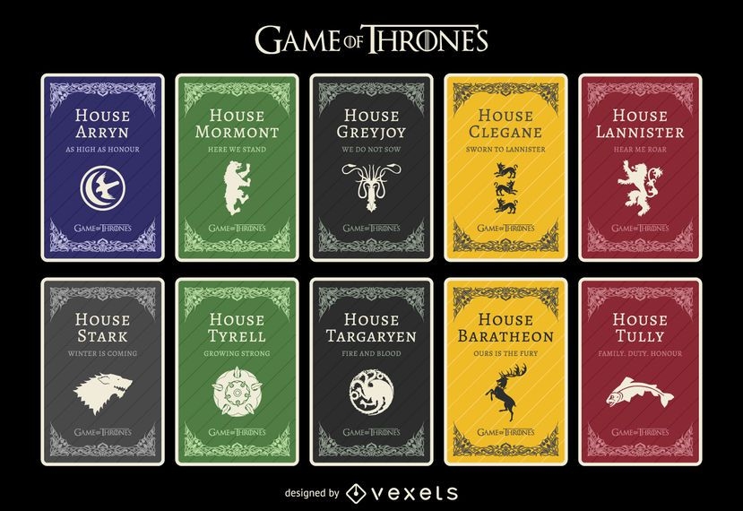 Game Of Thrones Houses Vector Download