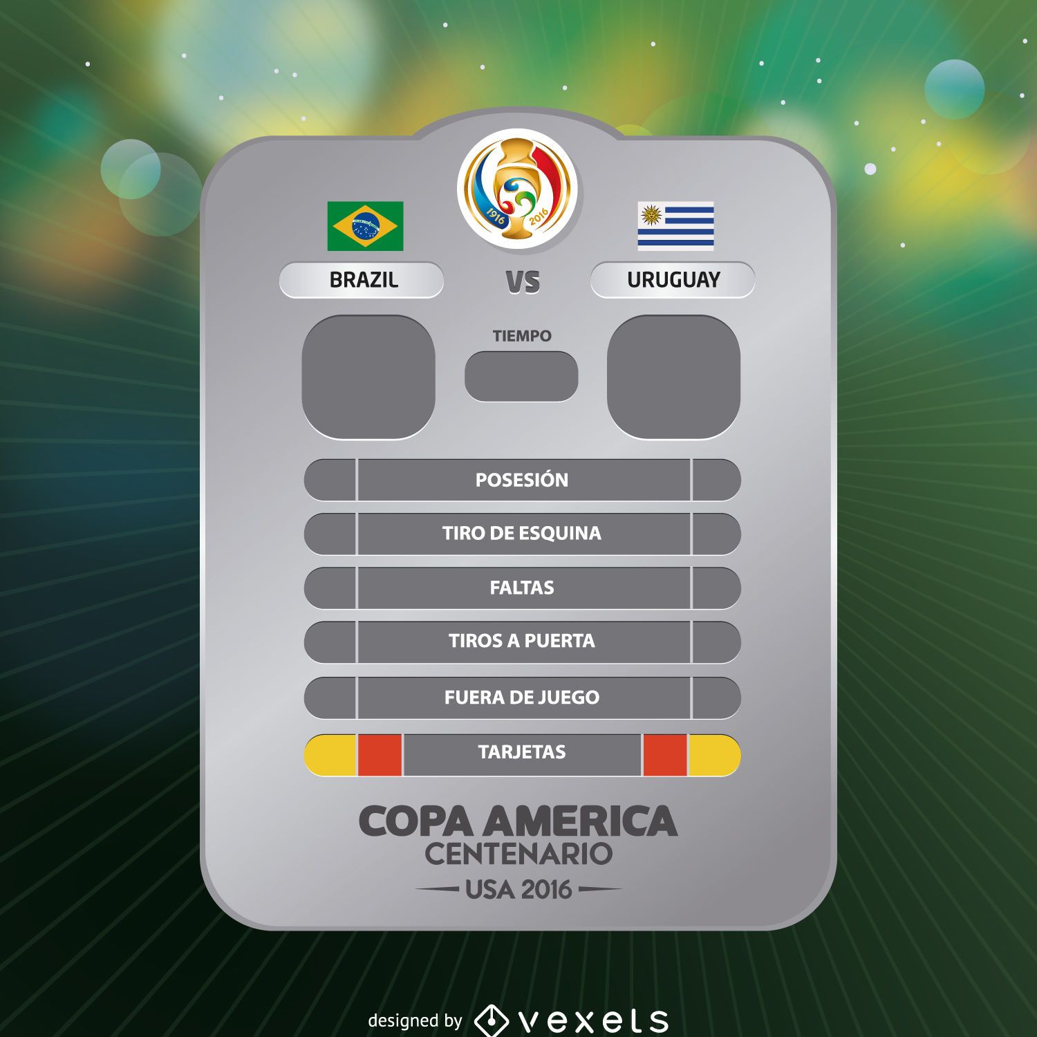 Copa América resultados del juego gráfico Descargar vector