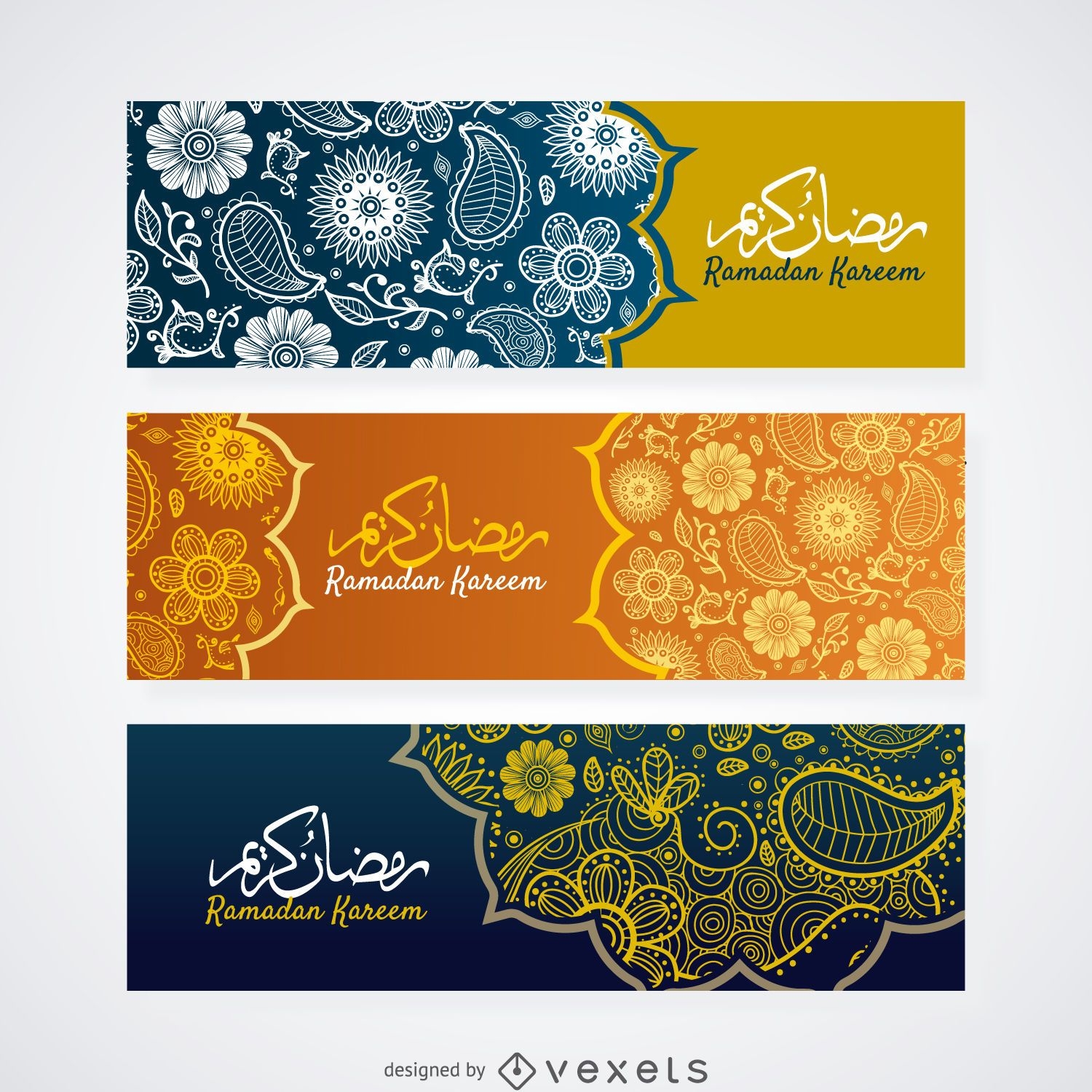 Paisley Ramadan banner set