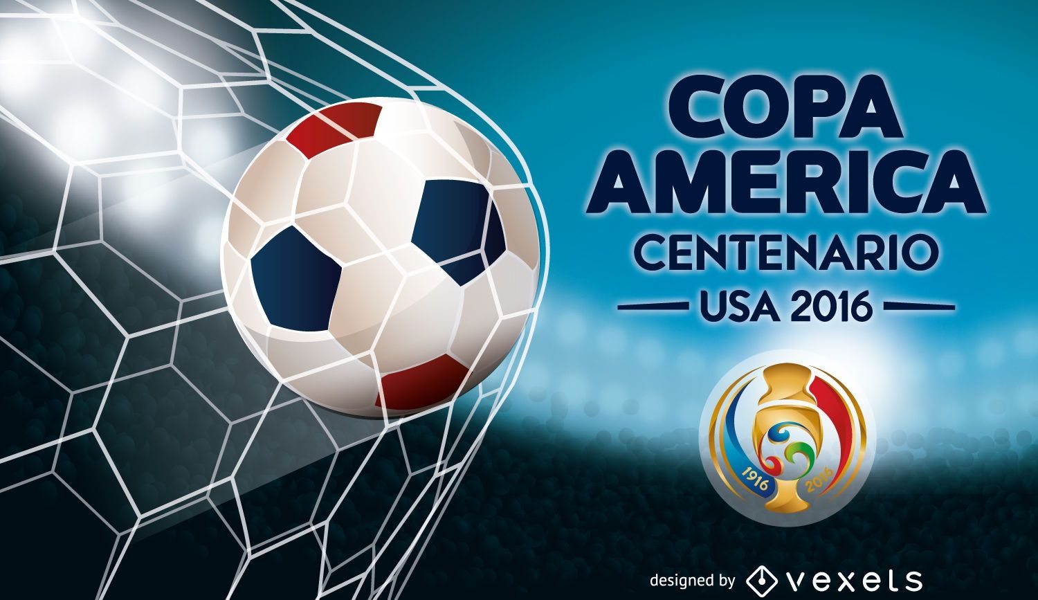 Banner bola de futebol da Copa América