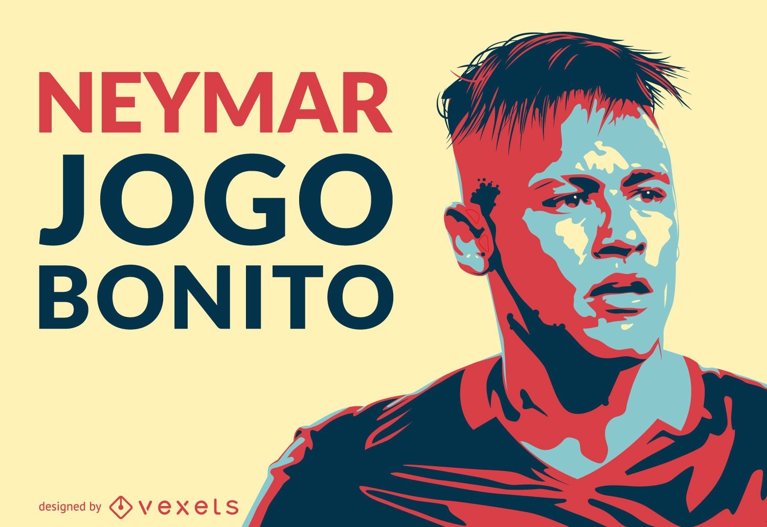 Ilustração de Neymar jogo bonito