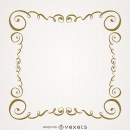 Vintage gold swirls frame