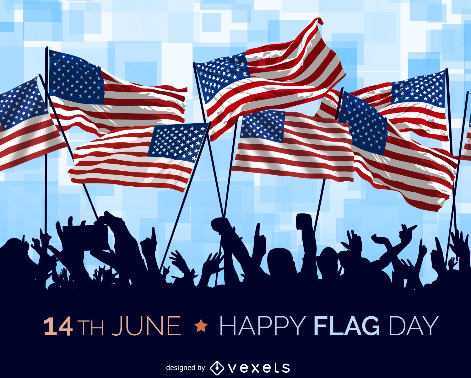 USA Flag Day Illustration