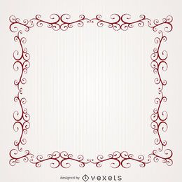 Romantic frame with swirls