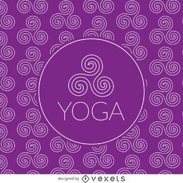 Patrón de dibujo de yoga zen