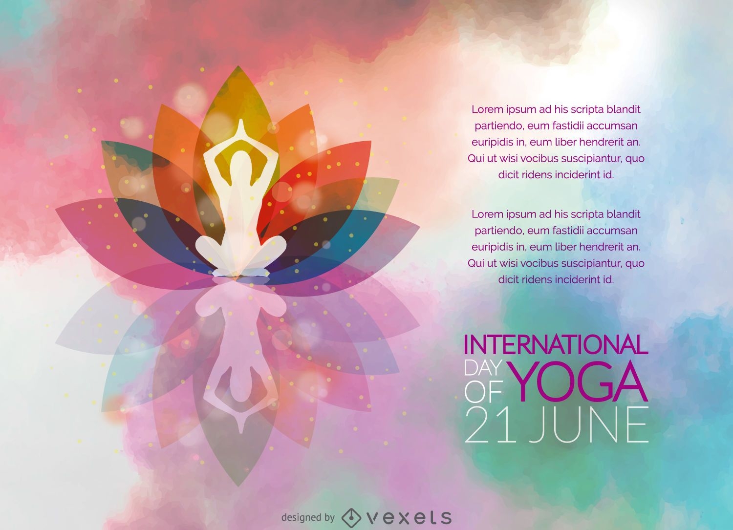 Internationaler Tag der Yoga-Illustration
