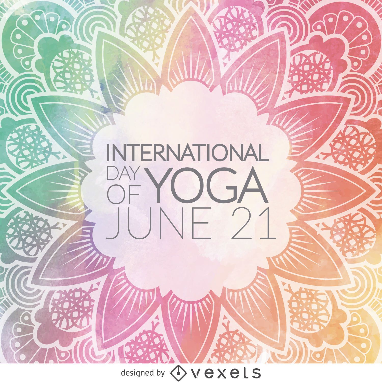 Download International Day Of Yoga Mandala Vector Download