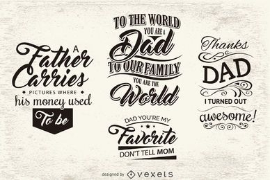 Message emblems for father's day