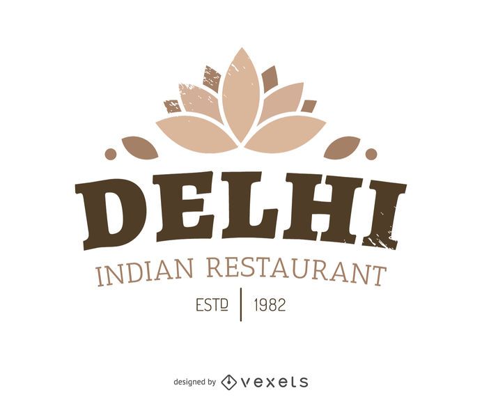 Logotipo de comida indiana Logotipo de comida indiana