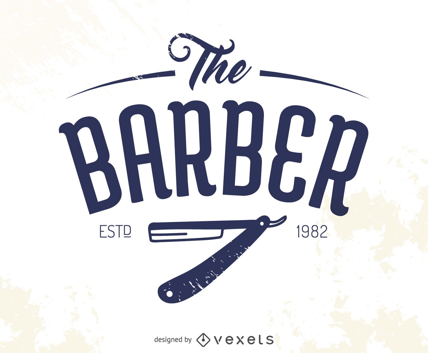 Barber Shop Design Logo PNG Vector (AI) Free Download