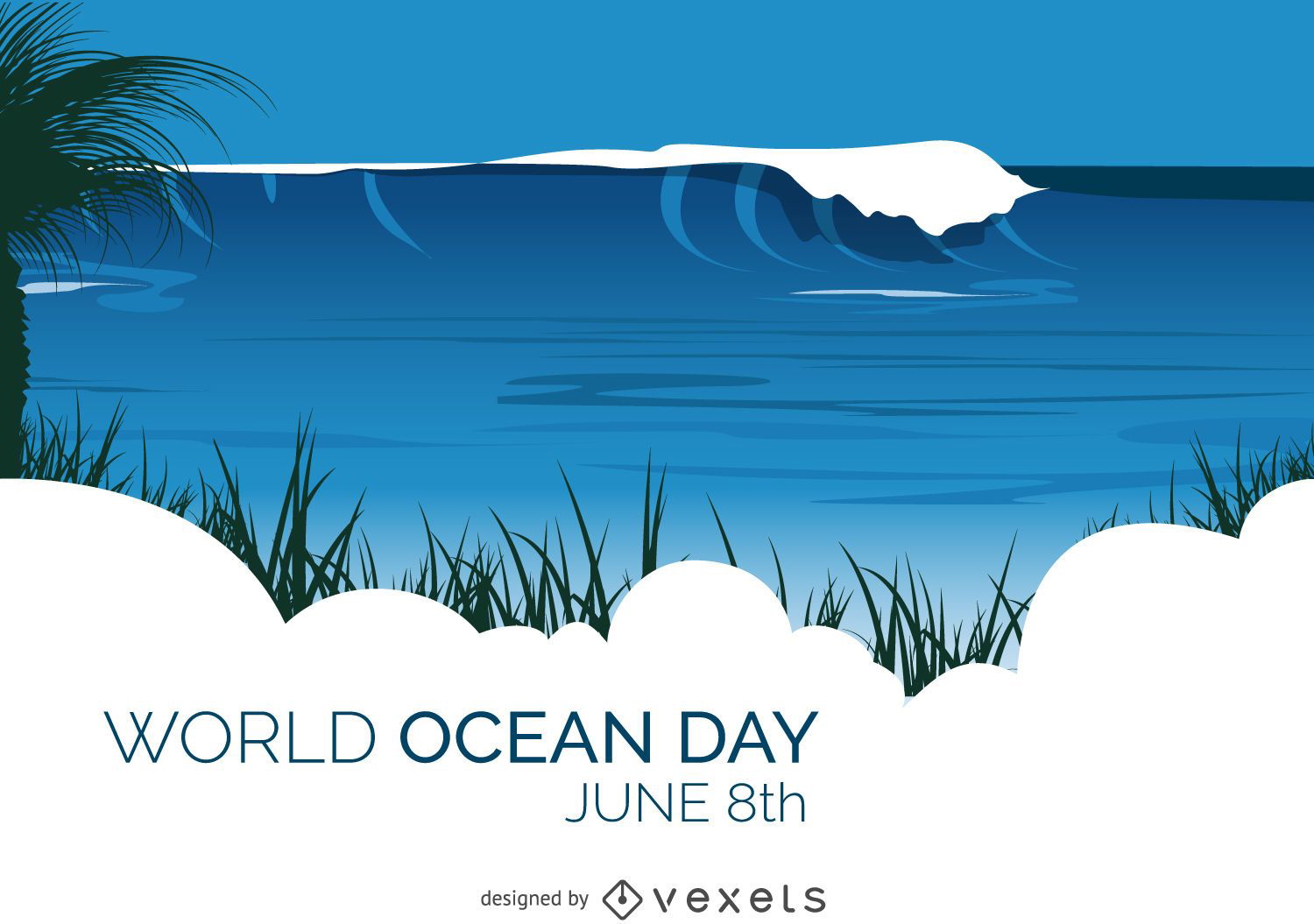 Welt Ocean Day Strandkarte