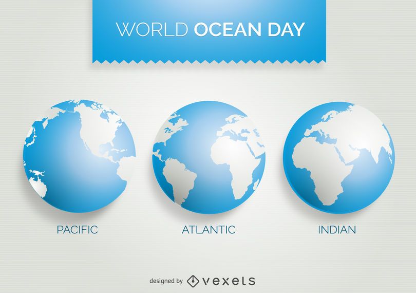 World Ocean Day 3 world map design World Ocean Day 3 world map design