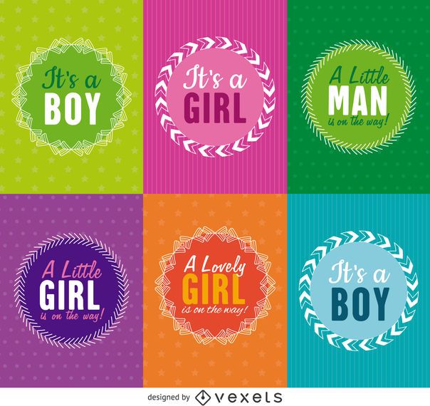 Baby shower label set Baby shower label set