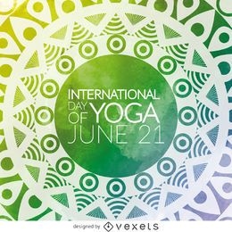 Yoga Day mandala card
