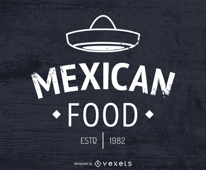 Logo de comida mexicana con sombrero. Logo de comida mexicana con sombrero.