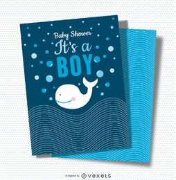 It's a boy baby shower card