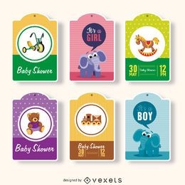Baby shower gift tags