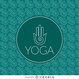 Yoga sign outline pattern