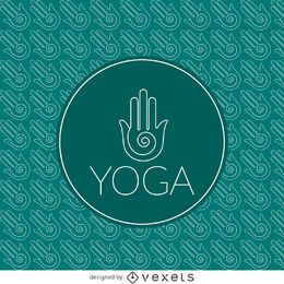 Yoga Zeichen Umrissmuster