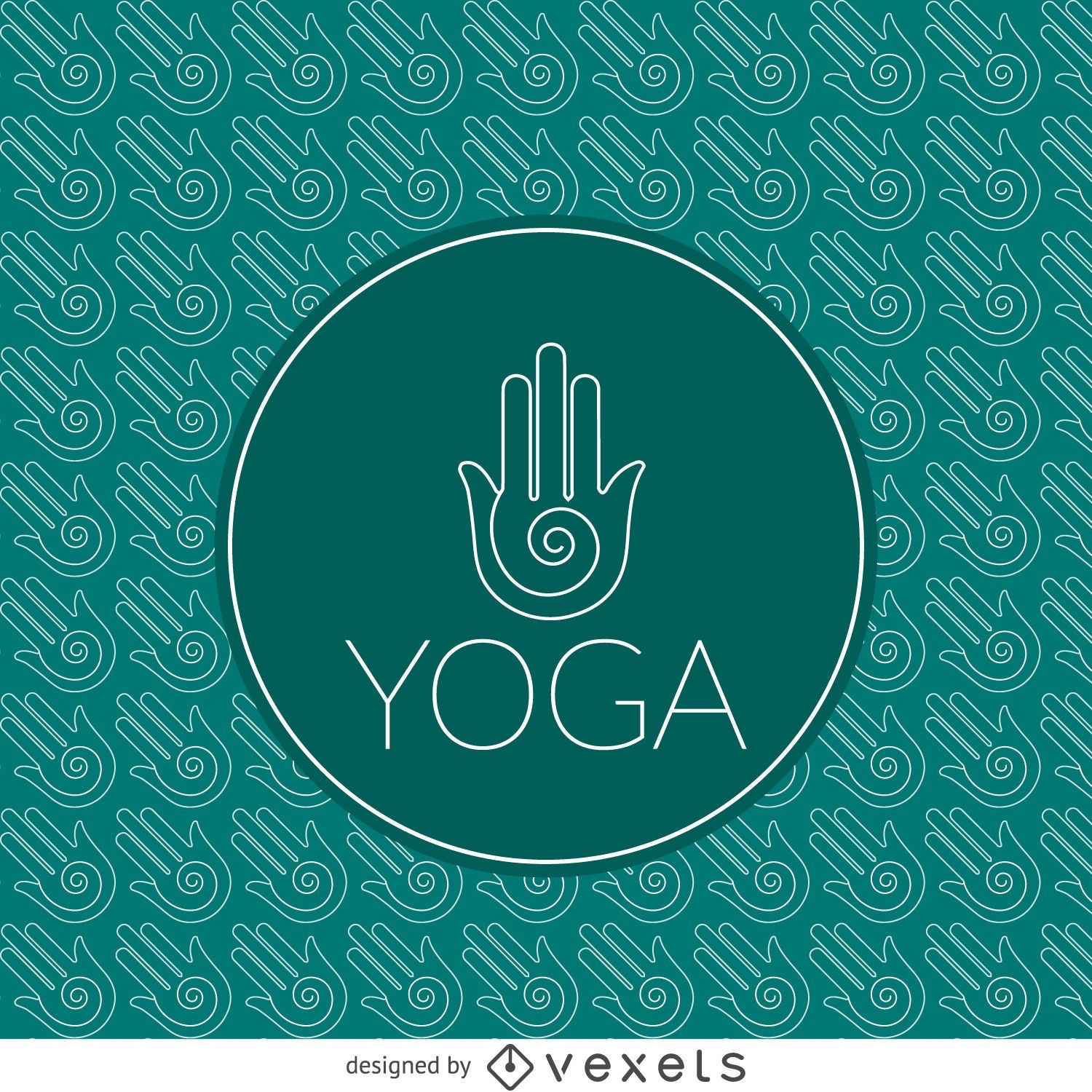 Yoga sign outline pattern