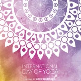 Yoga Day mandala design