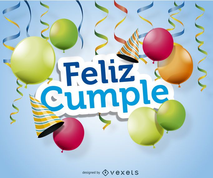 Feliz Cumple Poster Design - Vector Download