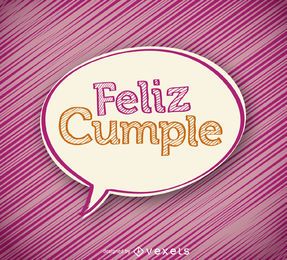 Escrito à mão feliz cumple design Escrito à mão feliz cumple design
