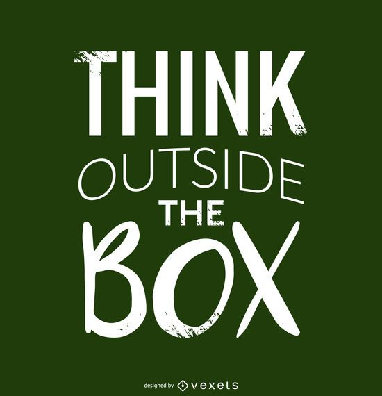 Think Outside The Box Design - Vector Download