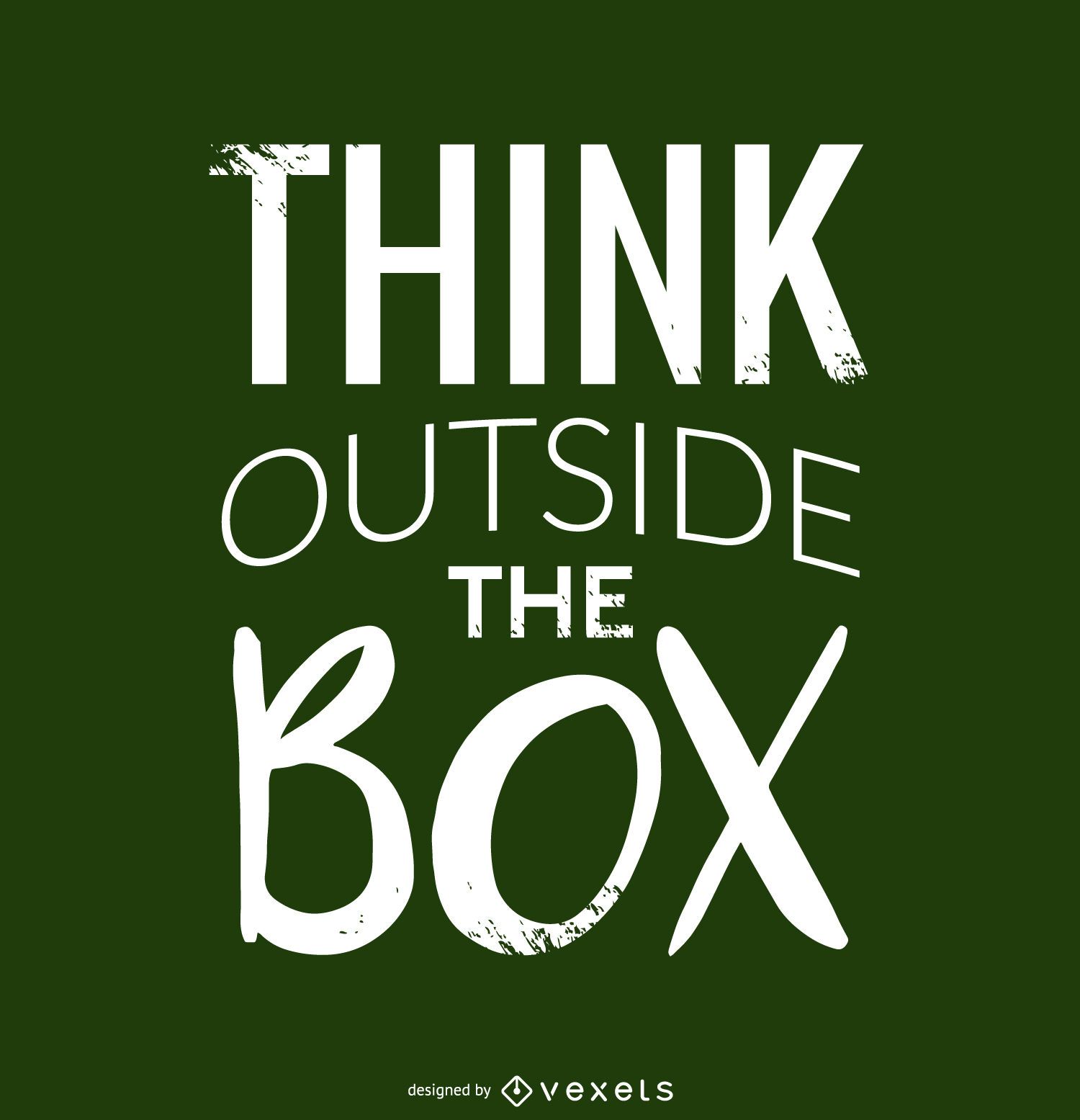 Think Outside The Box Design Vector Download