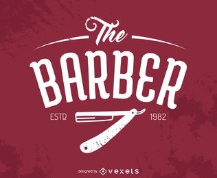 Hipster barber logo