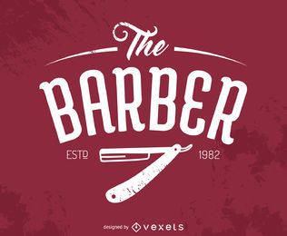 Logotipo de peluquero hipster