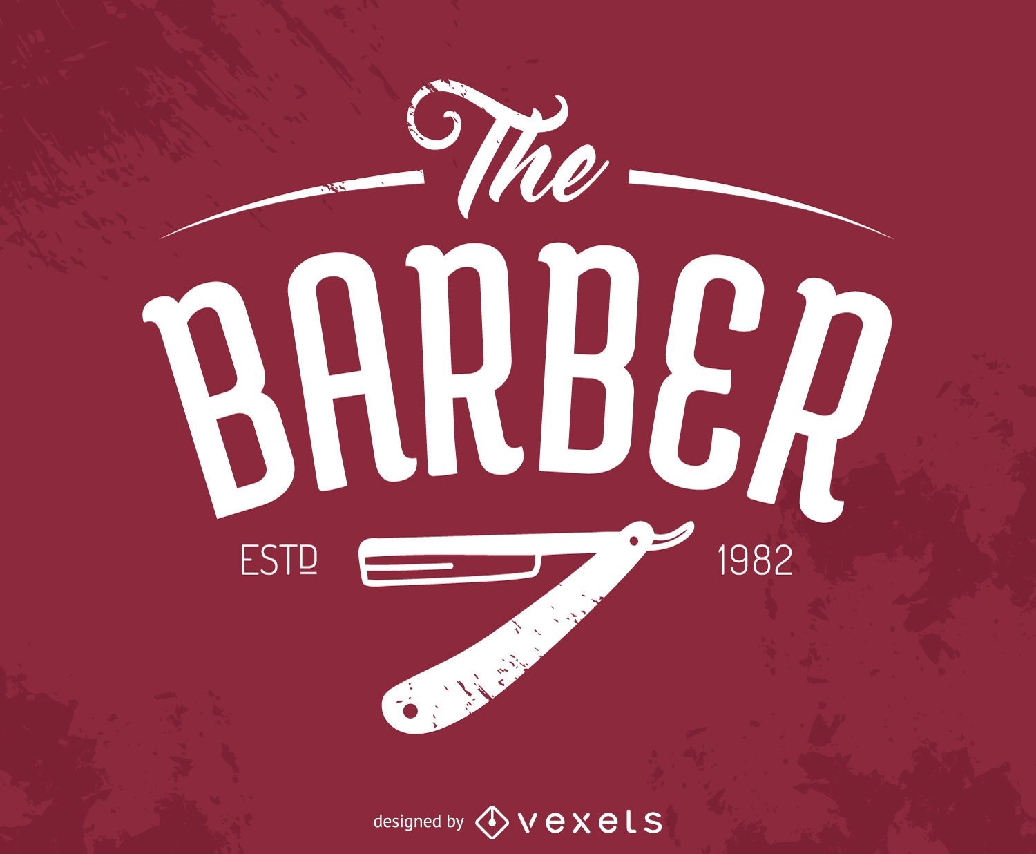 Logotipo de peluquero hipster