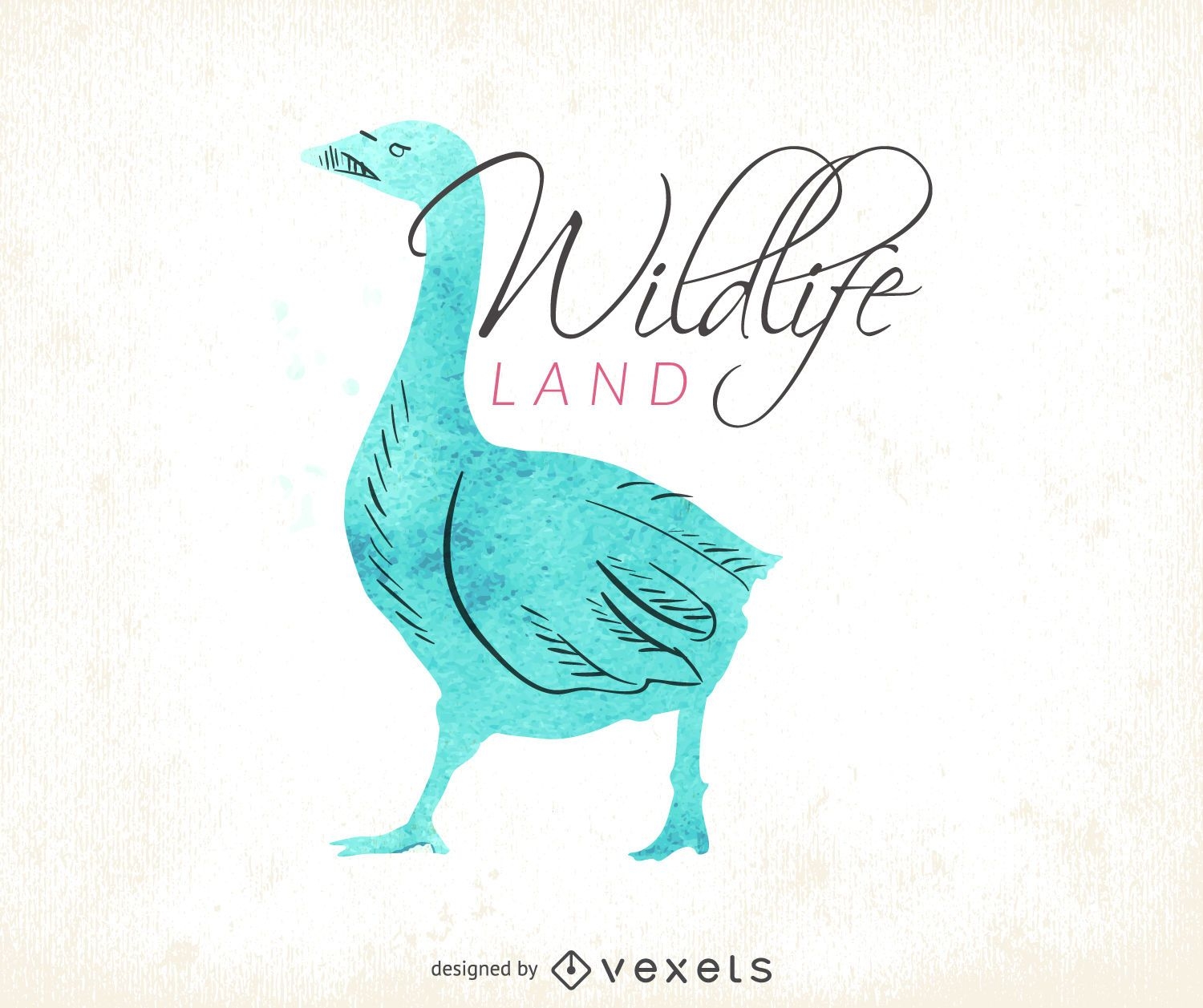 Watercolor wildlife logo