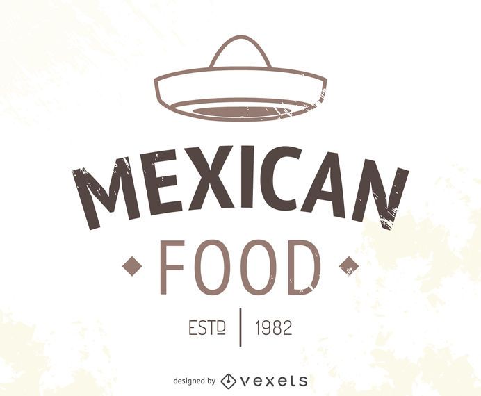 Mexican restaurant logo with hat Mexican restaurant logo with hat