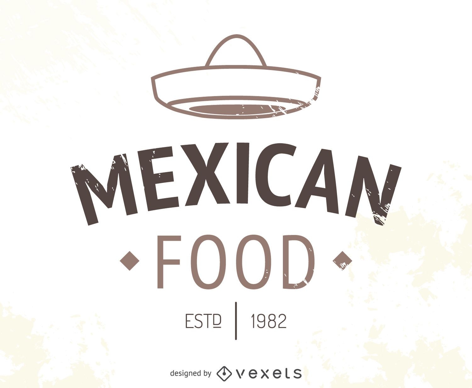 Logotipo de restaurante mexicano com chap?u
