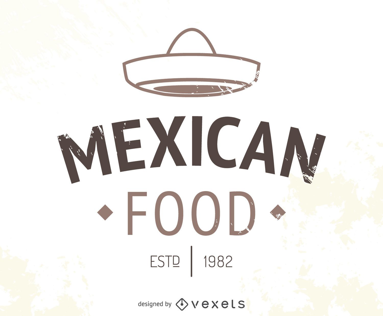 Mexikanisches Restaurantlogo mit Hut