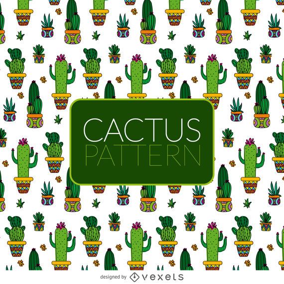 Patrón de ilustración de cactus Patrón de ilustración de cactus