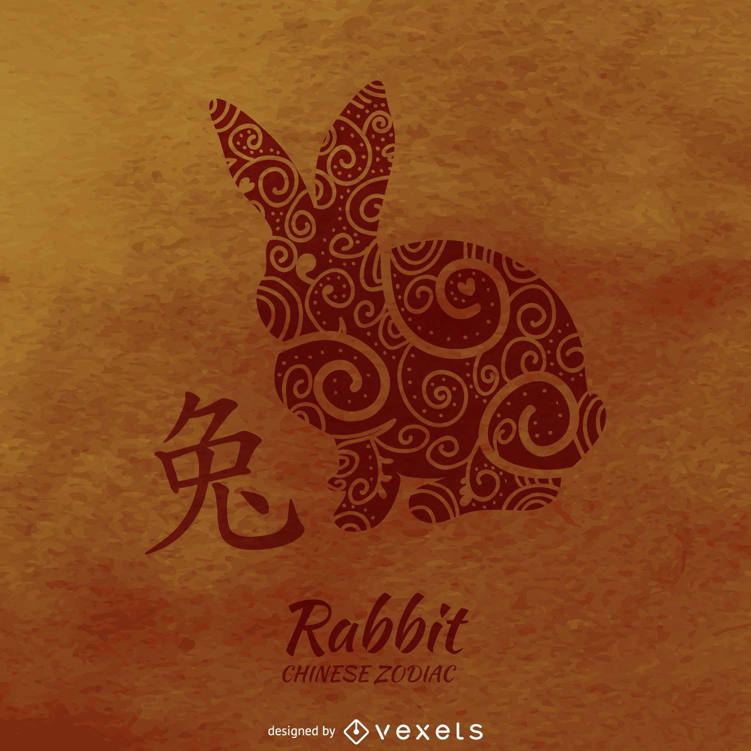 Rabbit drawing chinese horoscope