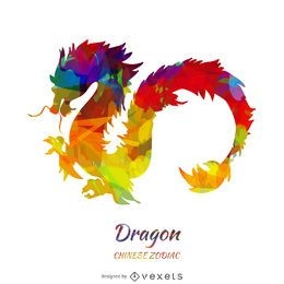 Ilustração do dragão do zodíaco chinês