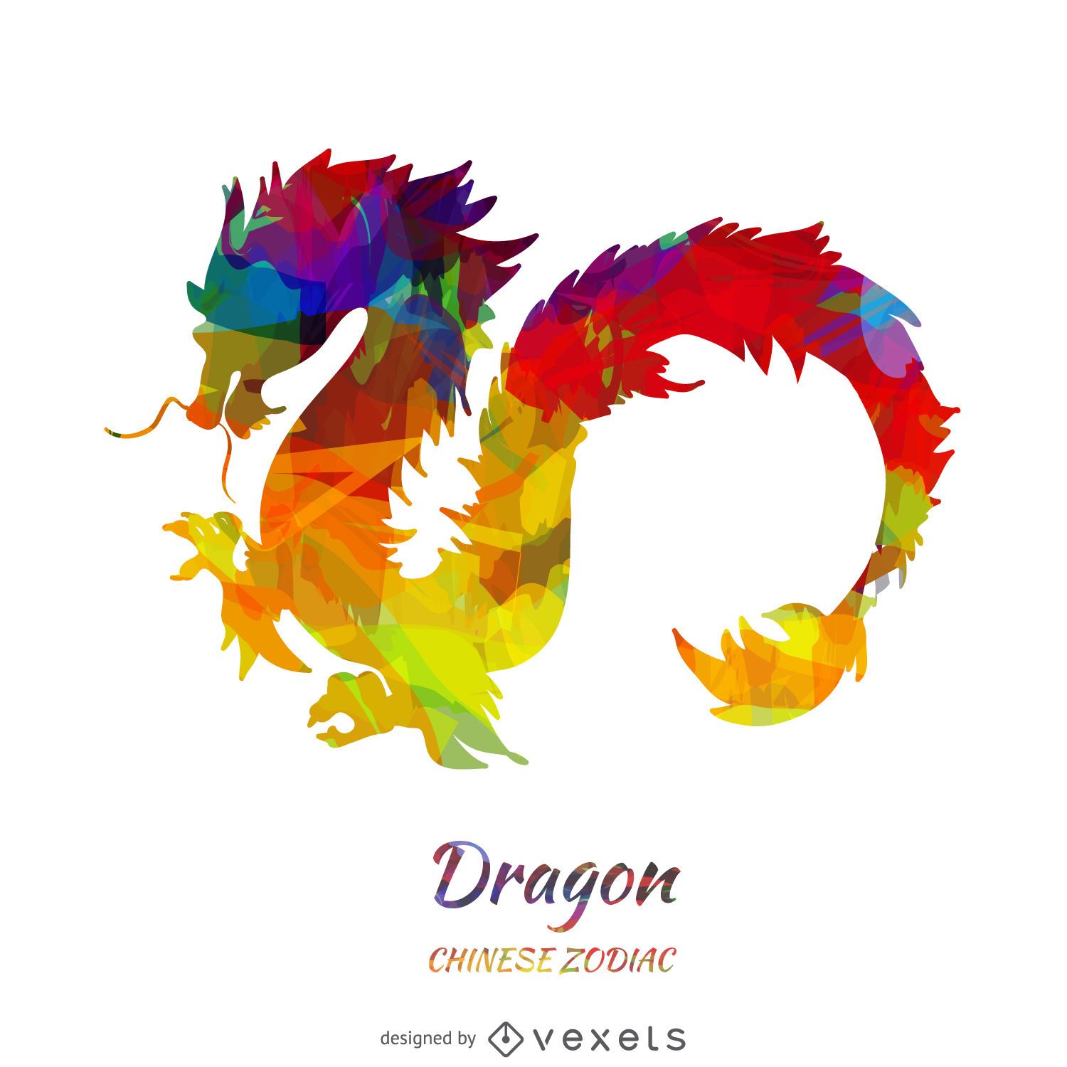 Chinese zodiac dragon illustration