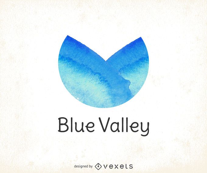 Blaues Aquarell-Logo Blaues Aquarell-Logo