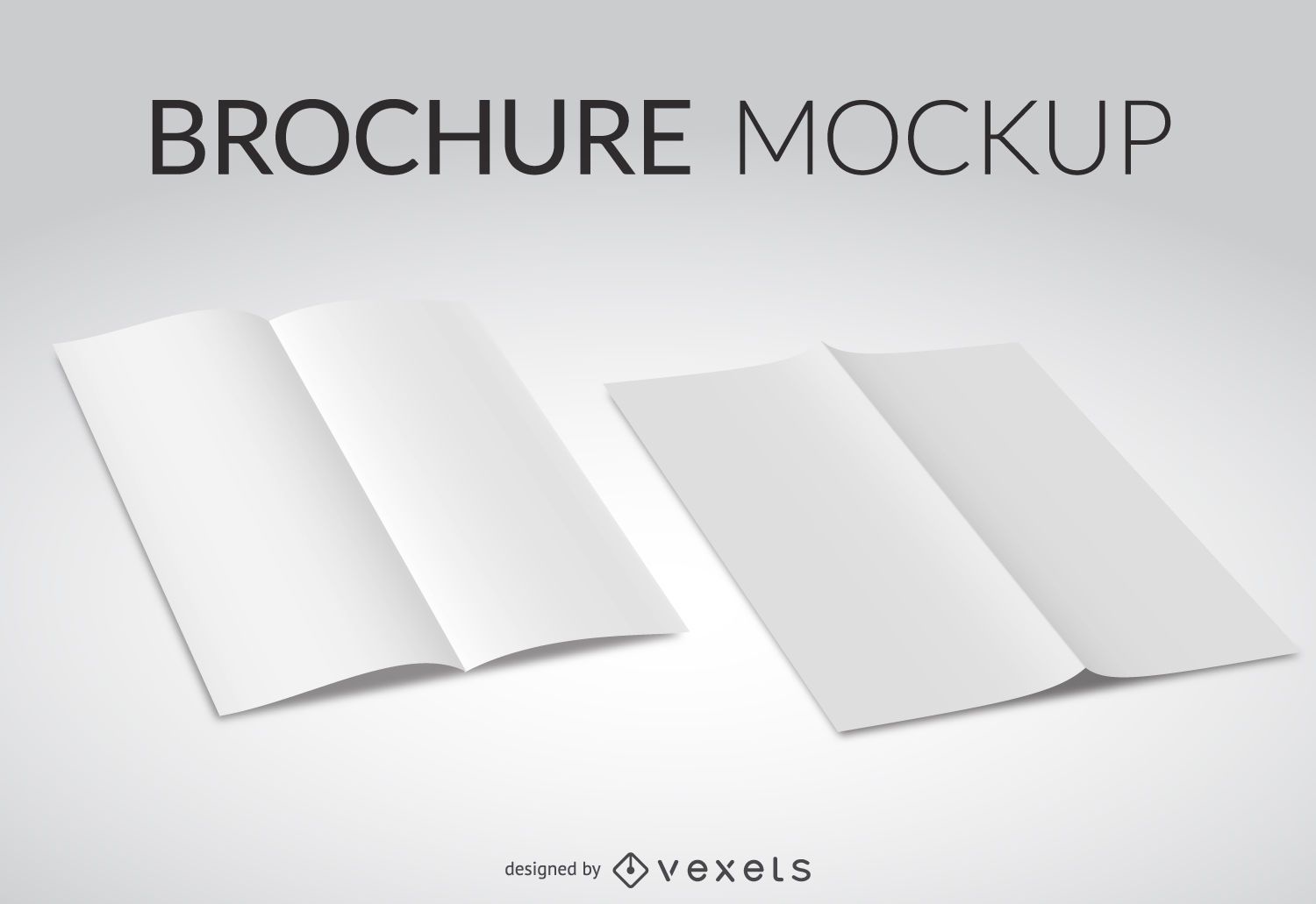 White brochure mockup