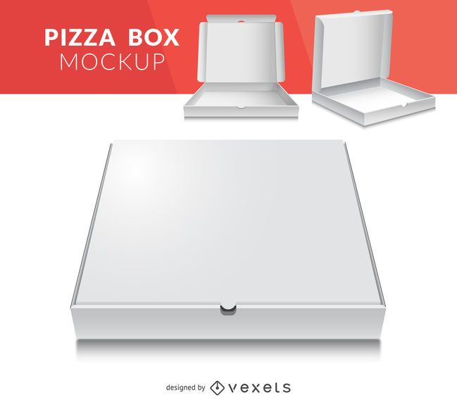 Maqueta de caja de pizza Maqueta de caja de pizza