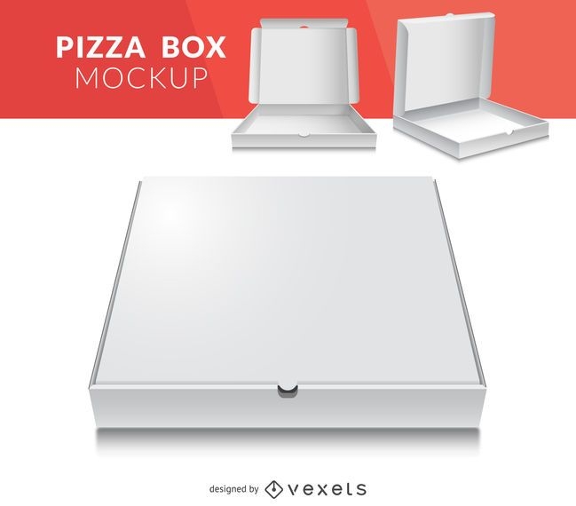 Download Pizza Box Packaging Mockup - Vector Download