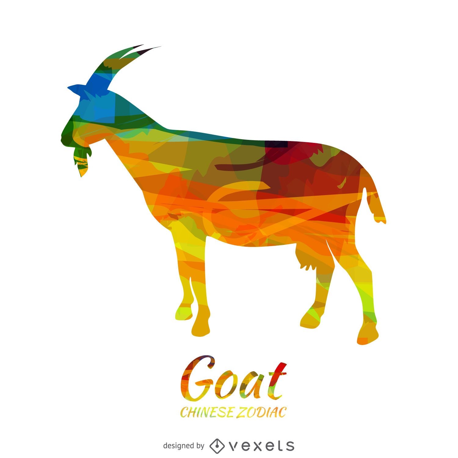 Chinese zodiac goat illustration