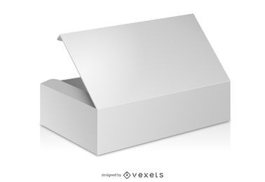 Maqueta de caja en blanco