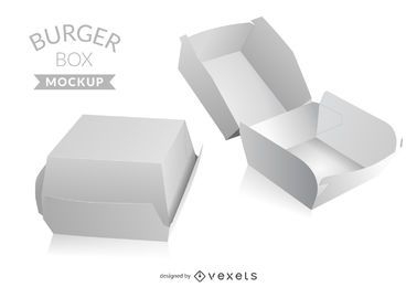 Burger box mockup